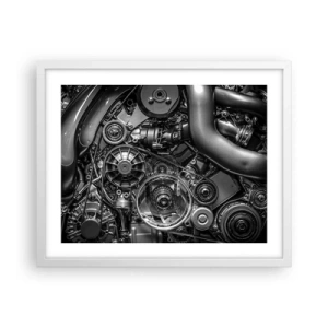 Poster in cornice bianca - La poesia della meccanica - 50x40 cm