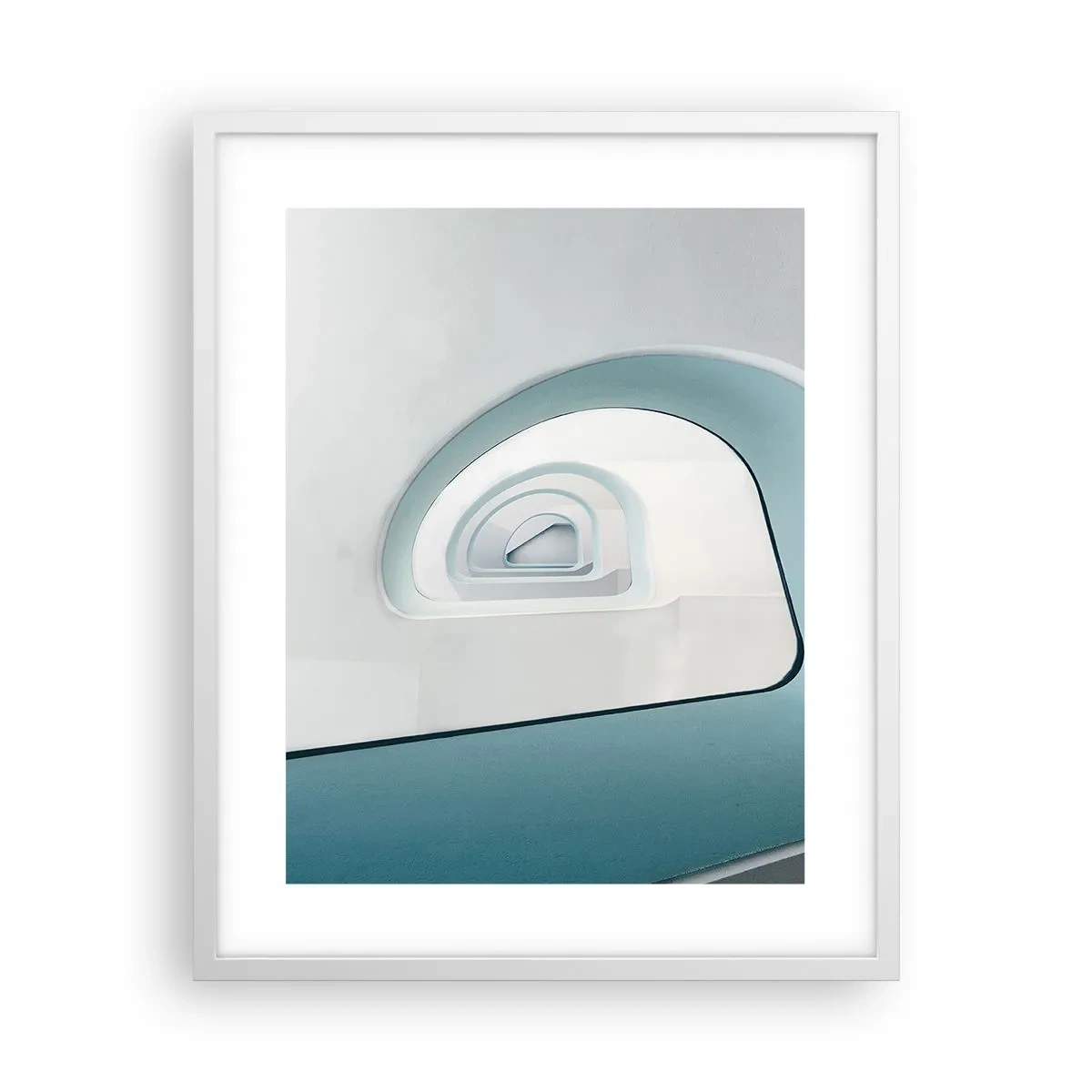 Poster in cornice bianca - Blu fino in fondo - 40x50 cm