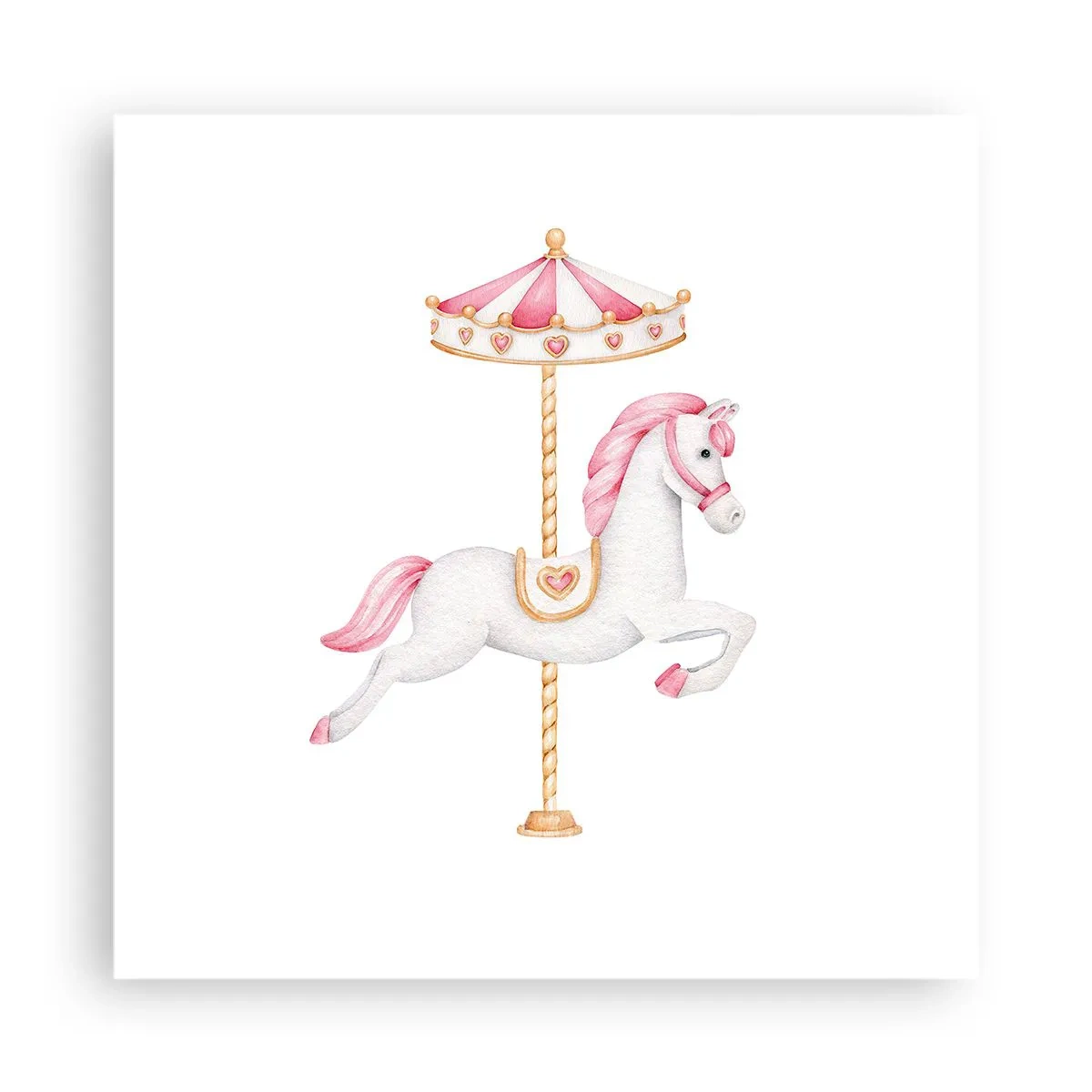 Poster - Partito al galoppo. - 40x40 cm