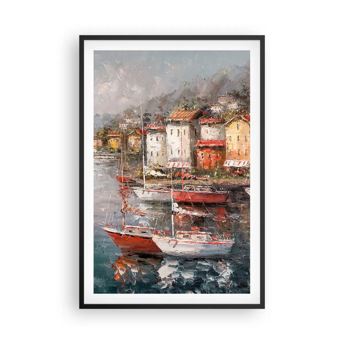 Poster in cornice nera - Molo romantico - 61x91 cm