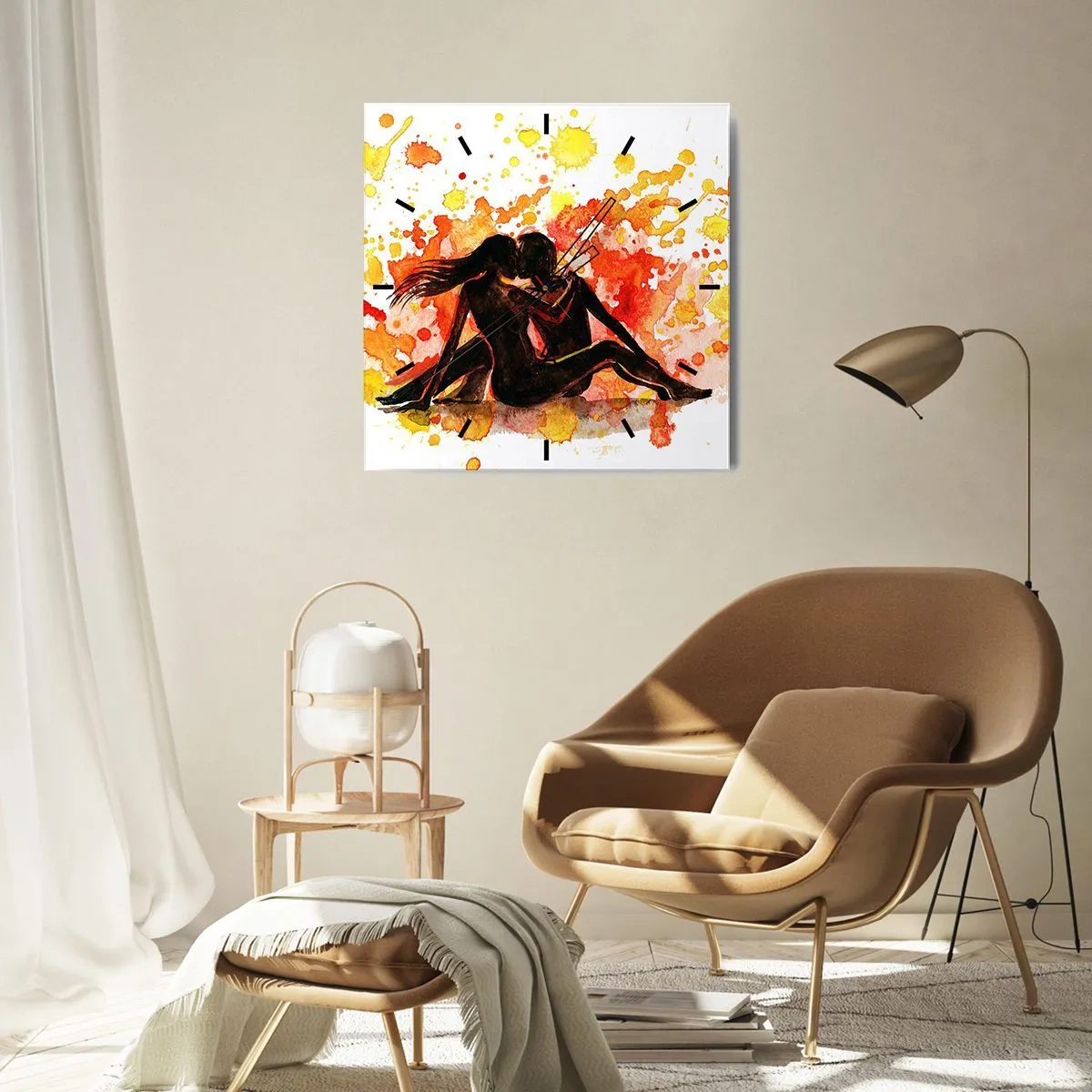 Orologio da parete - Orologio in Vetro - E la luce fu - 40x40 cm