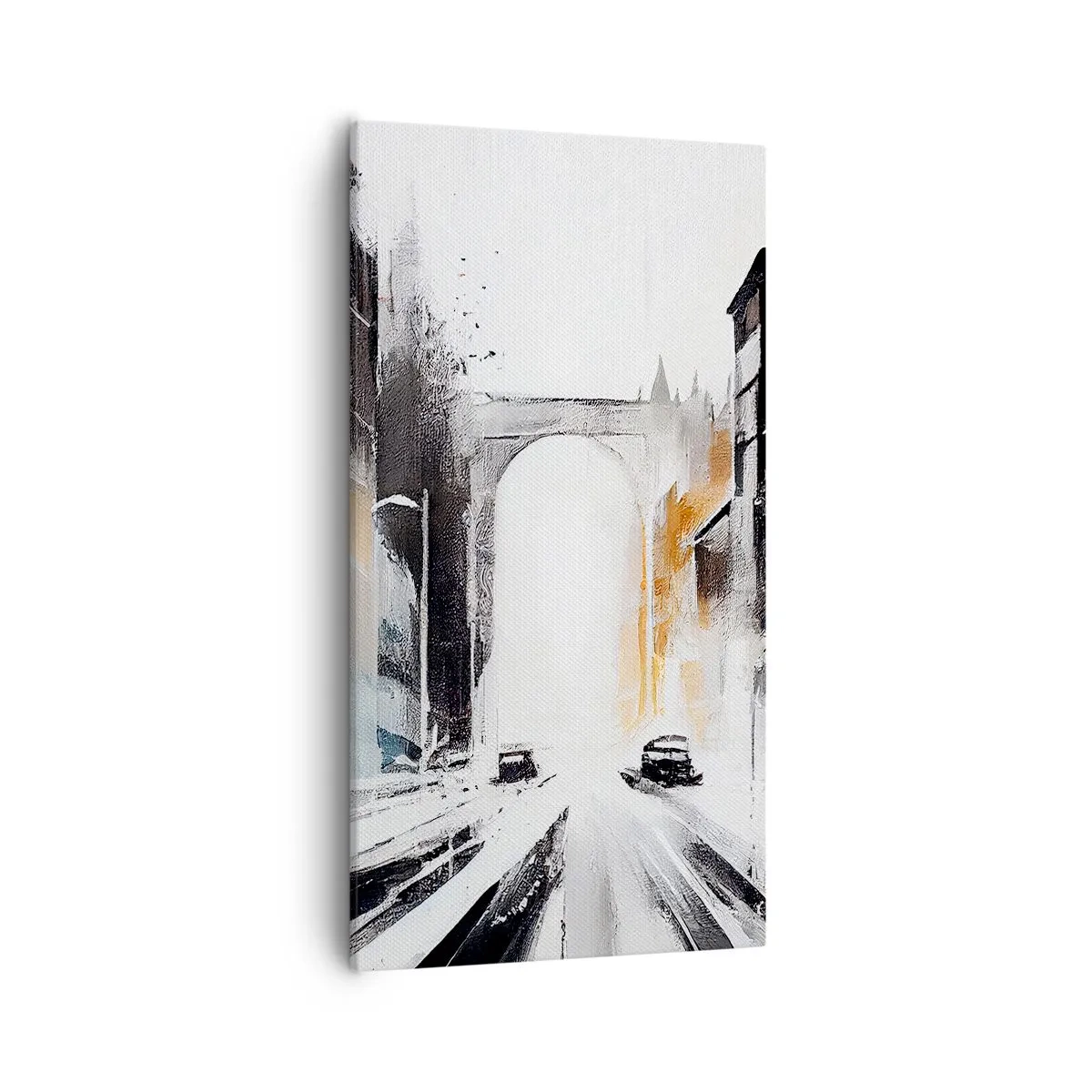 Quadro su tela - Stampe su Tela - Studio di città: architettura e movimento - 55x100 cm