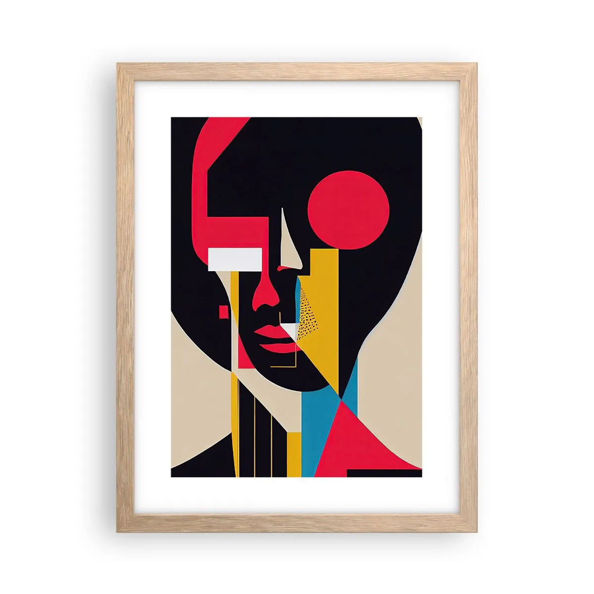 Poster in cornice rovere chiaro - Il suo mondo interiore - 30x40 cm