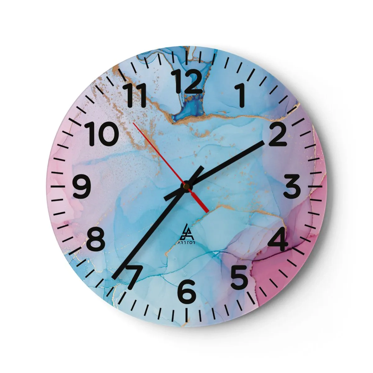 Orologio da parete - Orologio in Vetro - Incontro e compenetrazione - 30x30 cm