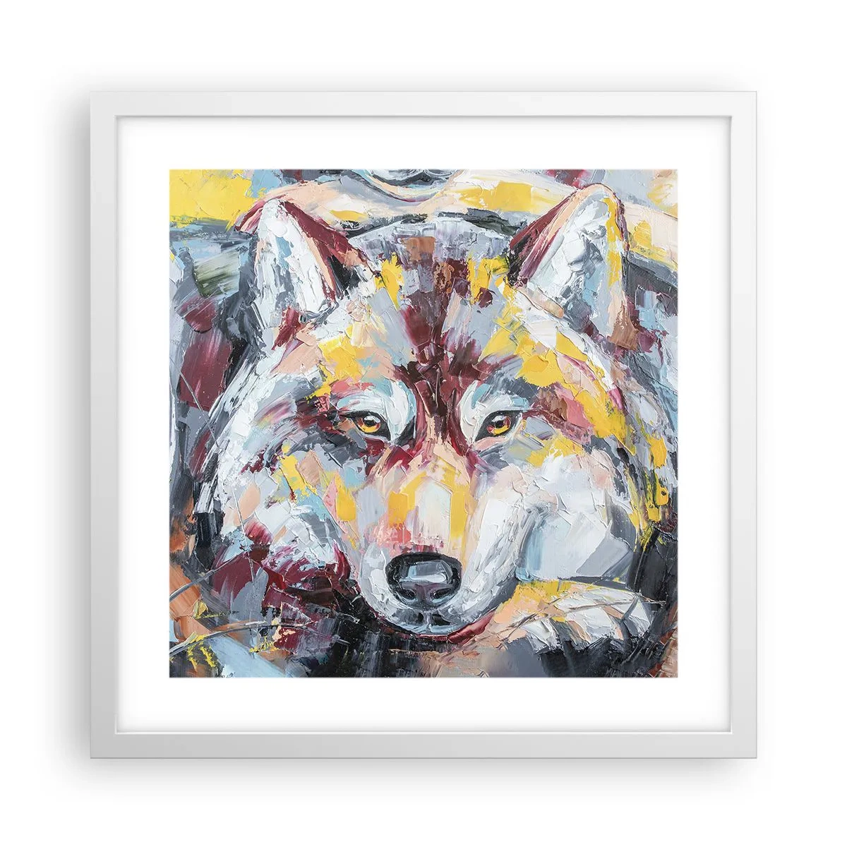 Poster in cornice bianca - Pace tra i suoi - 40x40 cm