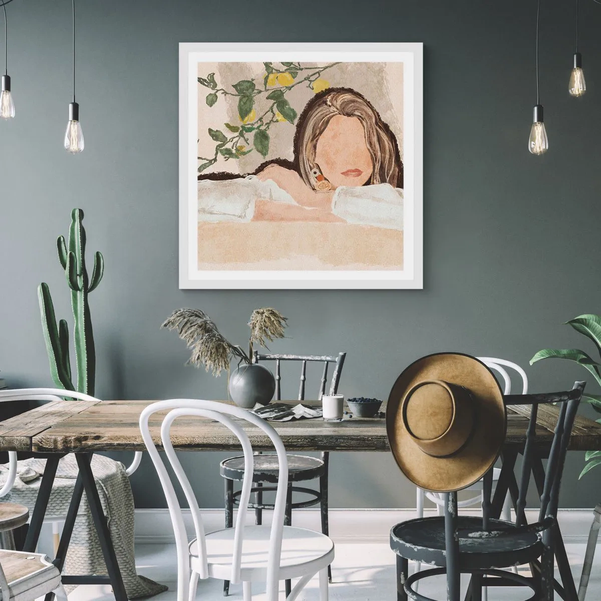 Poster in cornice bianca - Bellezza del sud - 50x50 cm