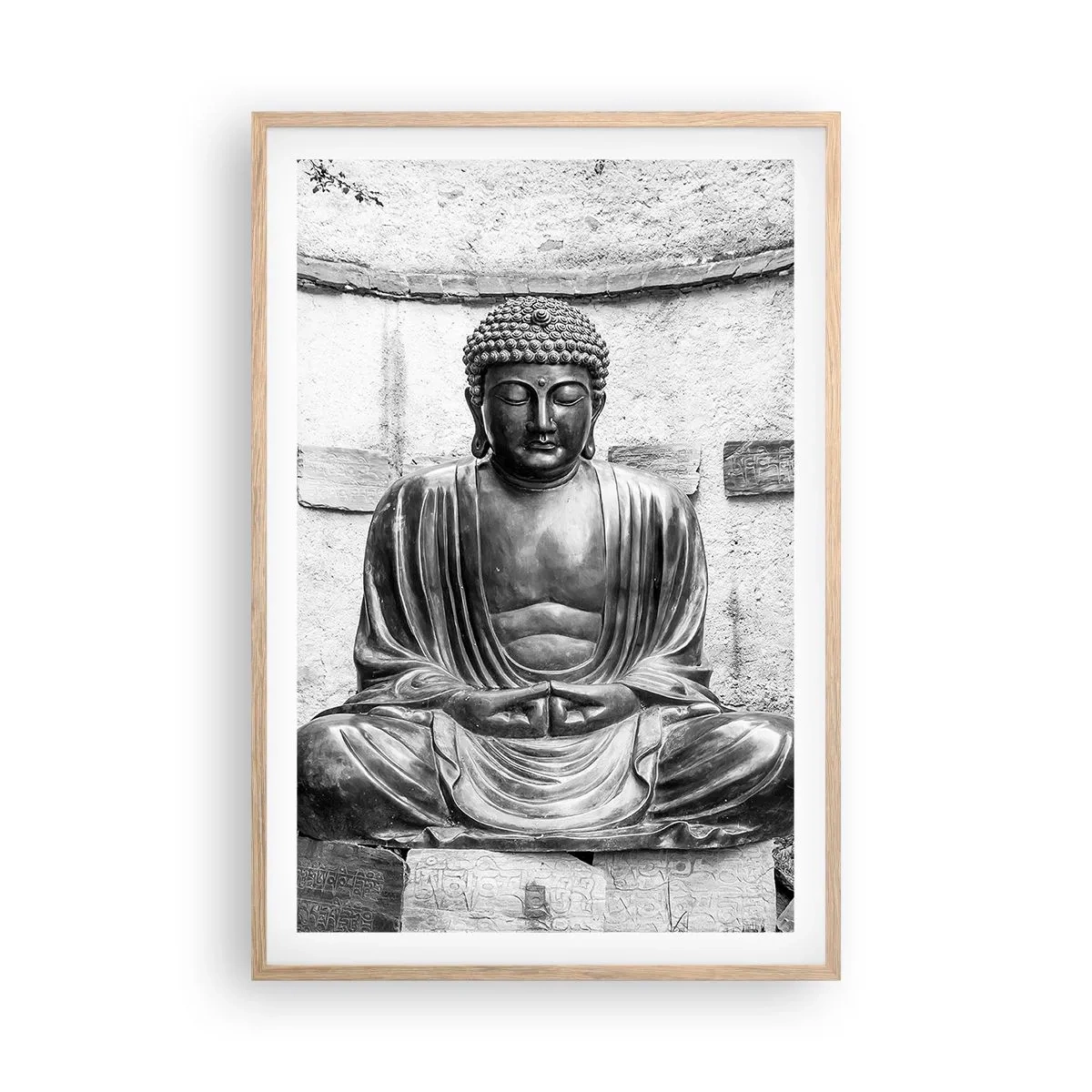 Poster in cornice rovere chiaro - Alla fonte della pace - 61x91 cm
