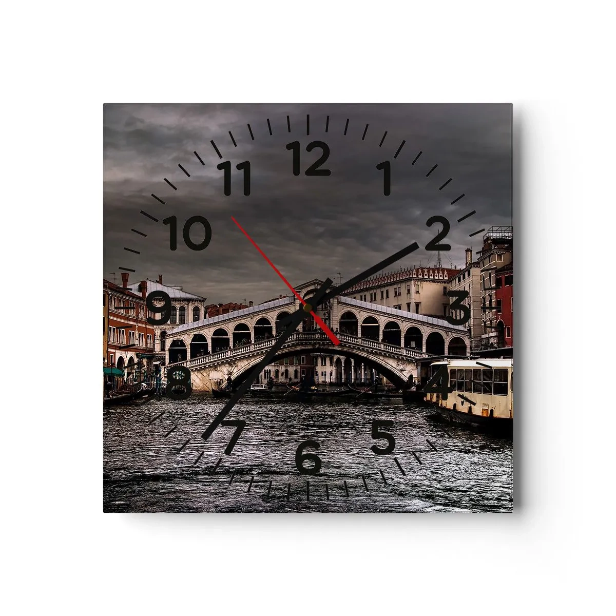 Orologio da parete - Orologio in Vetro - Promessa di una sera a Venezia - 30x30 cm