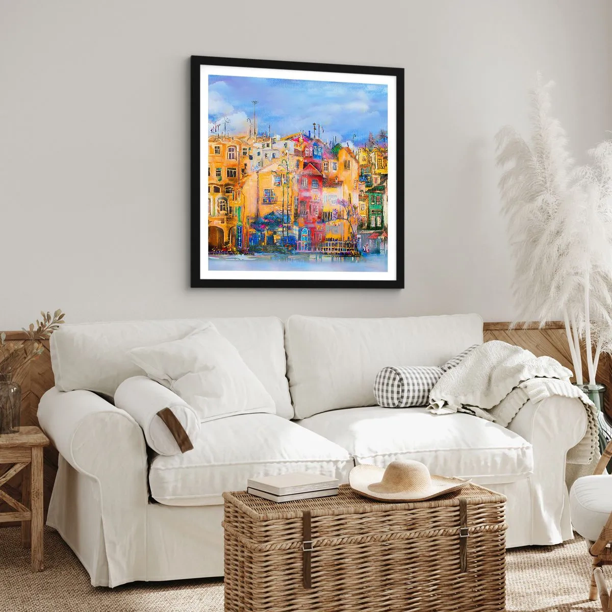 Poster in cornice nera - Siamo insieme - 30x30 cm