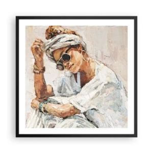 Poster in cornice nera - Ritratto in pieno sole - 60x60 cm