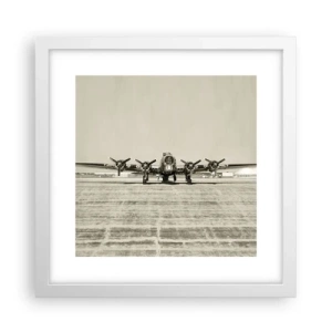 Poster in cornice bianca - Pronto come sempre - 30x30 cm