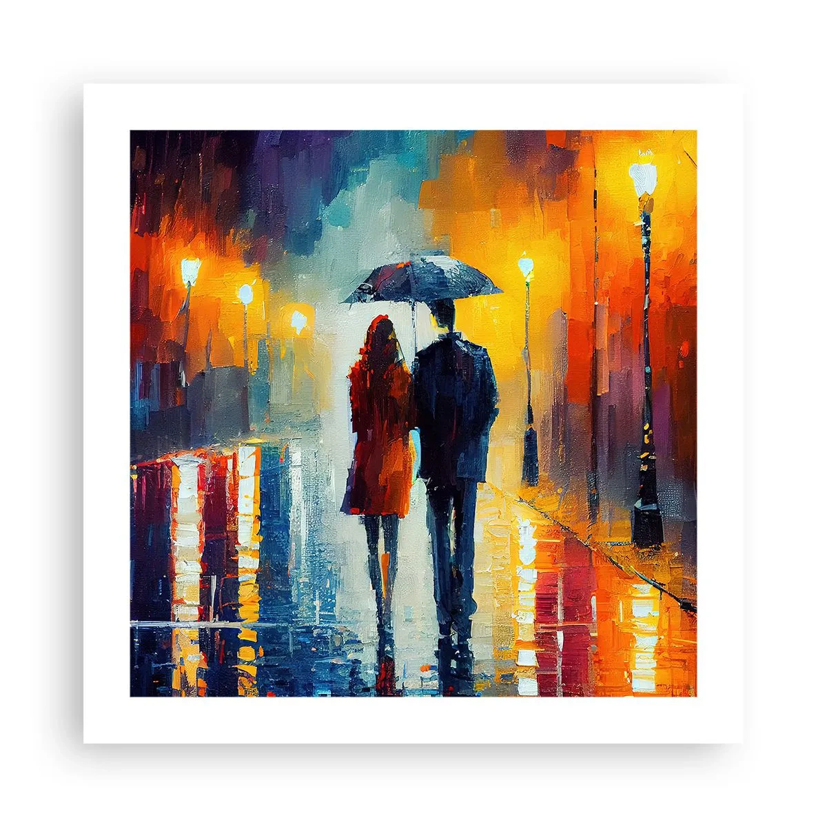 Poster - Insieme la notte è colorata - 50x50 cm