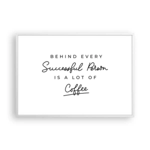 Poster in cornice bianca - Il segreto del successo - 100x70 cm