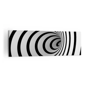 Quadro su tela - Stampe su Tela - Una spirale in bianco e nero che crea un effetto ipnotico - 160x50cm - Anche tu non riesci a resistere? - Decorazione murale moderna per soggiorno e camera da letto ARTTOR