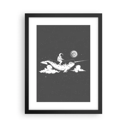 Poster in cornice nera - Il cavaliere dello spazio - 30x40 cm