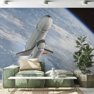 Fotomurali Standard Eco - Ascensione cosmica - Cosmo, Sputnik, Un razzo spaziale - 200x140 cm