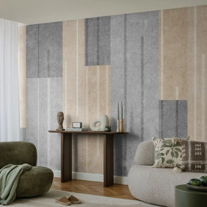 Fotomurali Standard Eco - Composizione: rigare dritto - Astrazione, Linee, Pastello - 350x256 cm