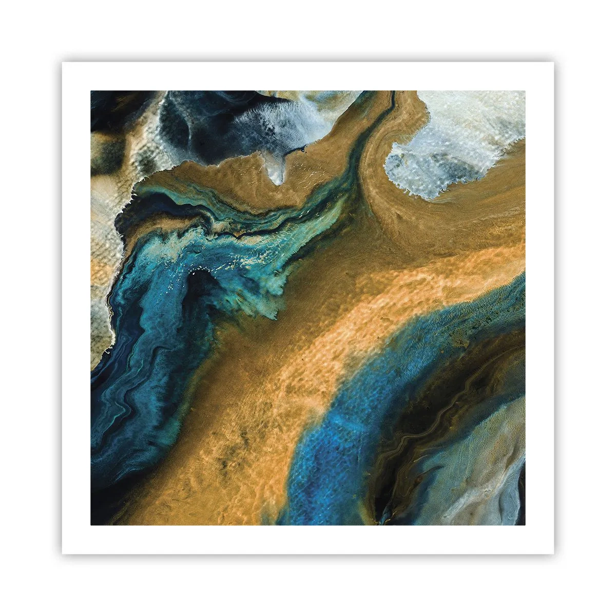 Poster - Blu-oro: influenza reciproca - 60x60 cm