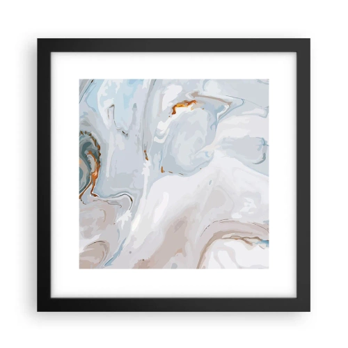 Poster in cornice nera - Bianchi sovrapposti - 30x30 cm