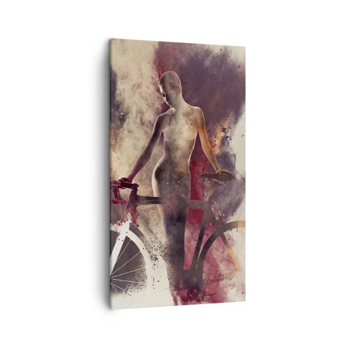 Quadro su tela - Stampe su Tela - Nelle forme di marmo un'anima da ciclista - 45x80 cm