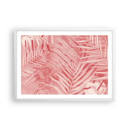 Poster in cornice bianca - Concetto rosa - 70x50 cm