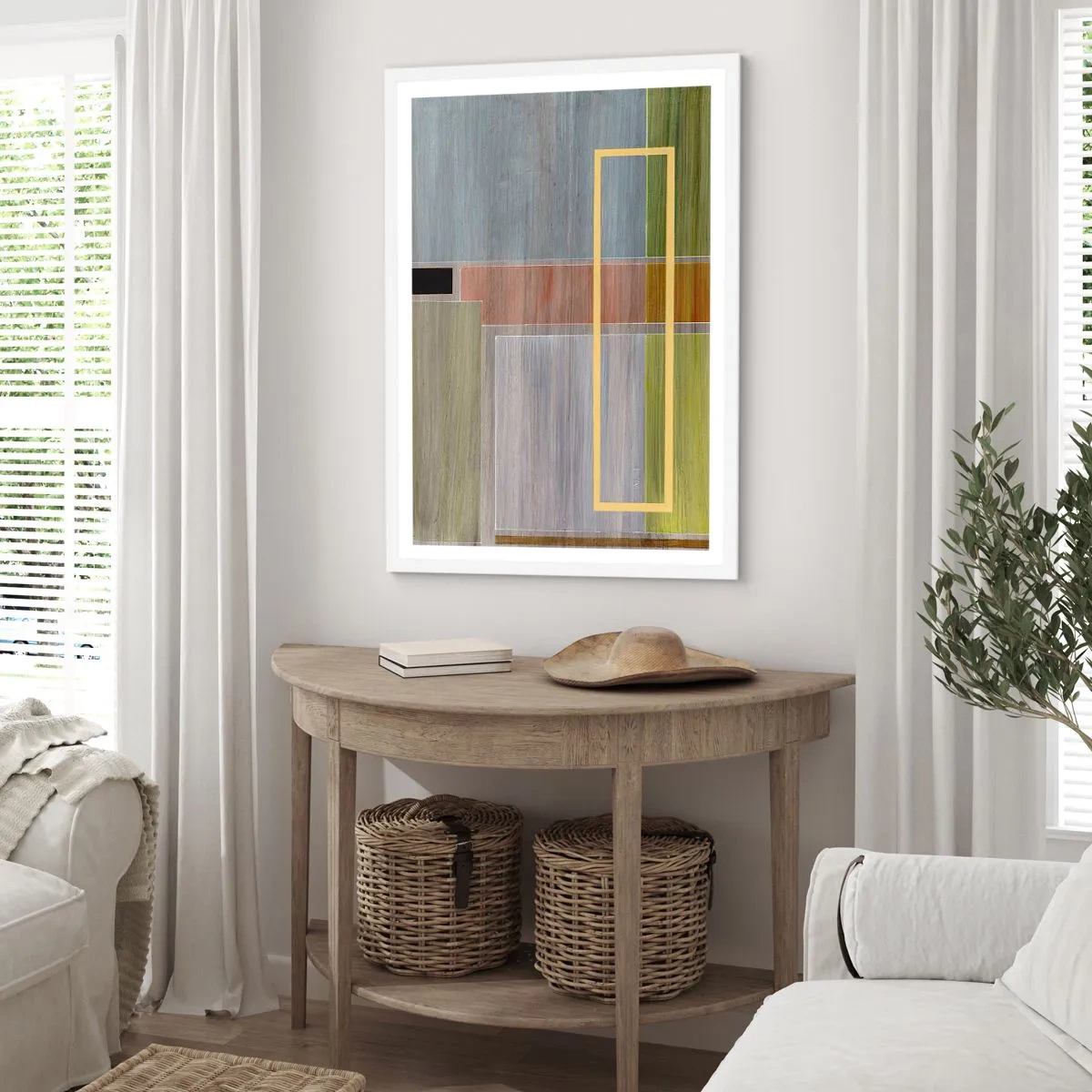 Poster in cornice bianca - Semplice e tranquillo - 70x100 cm