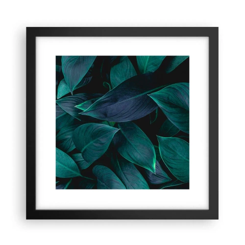 Poster in cornice nera - Il verde puro - 30x30 cm