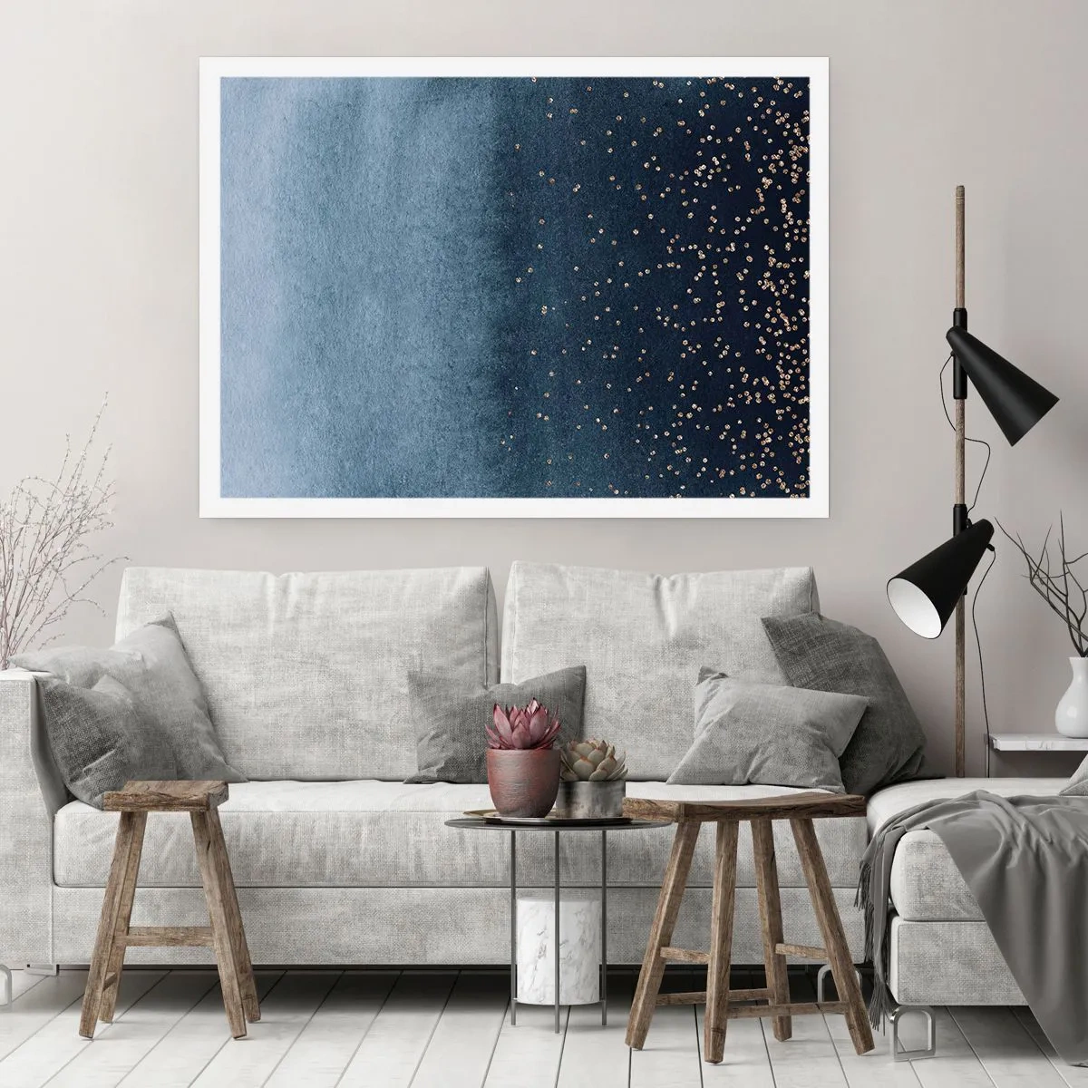 Poster - Composizione: fasi blu - 70x50 cm