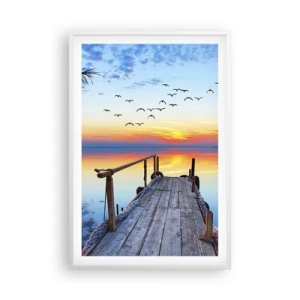 Poster in cornice bianca - Il tempo del ritorno - 61x91 cm