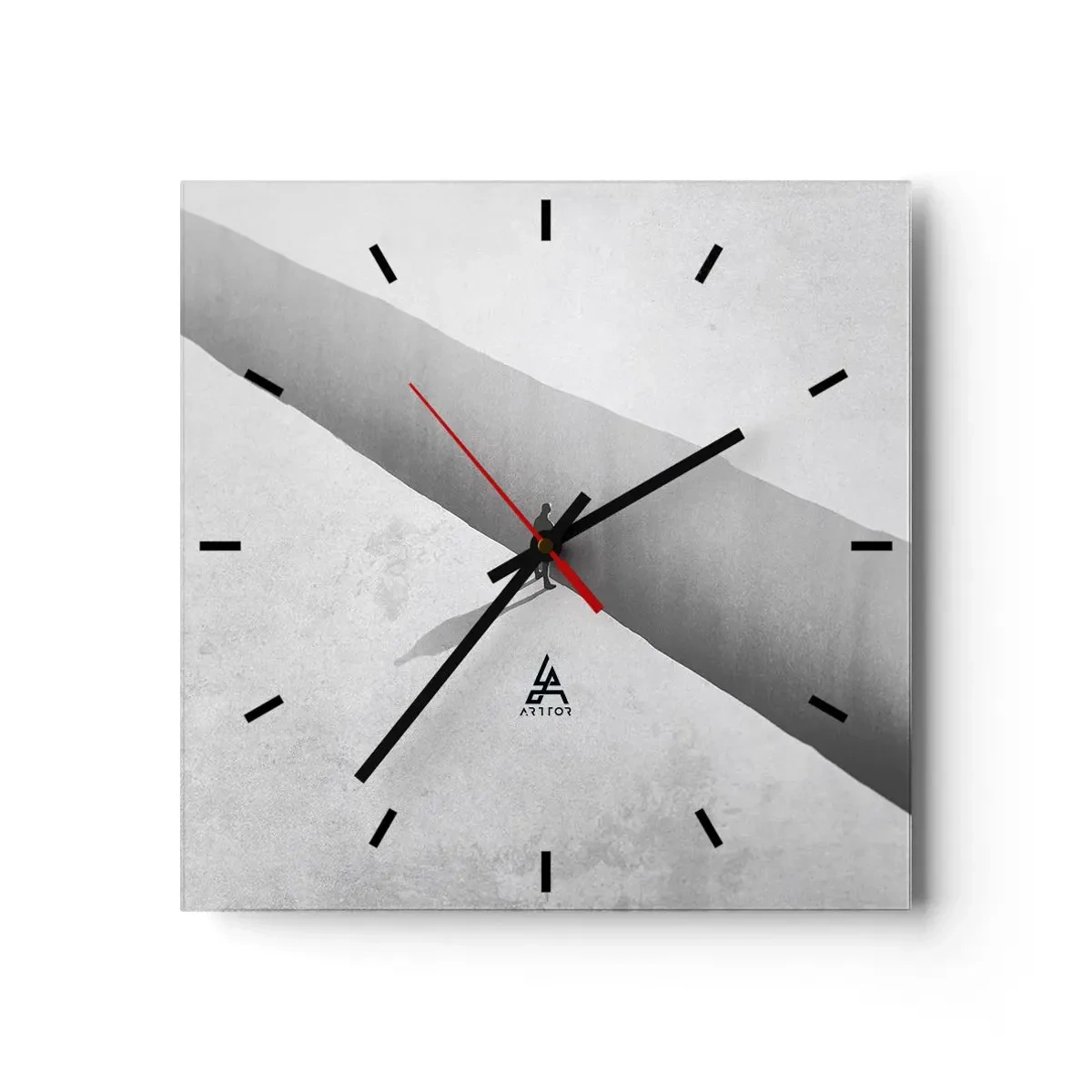 Orologio da parete - Orologio in Vetro - Un obiettivo chiaro - 40x40 cm