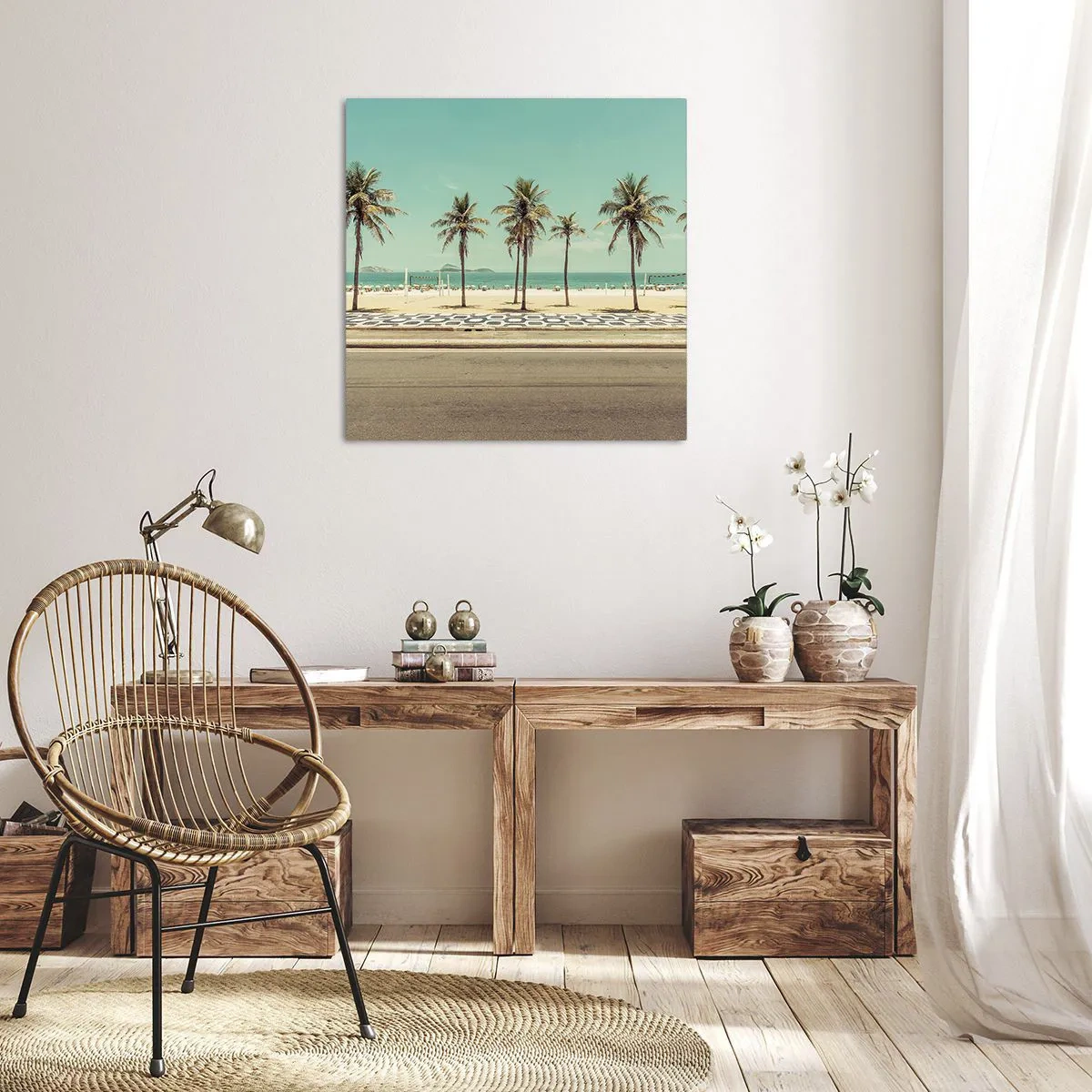 Quadro su tela - Stampe su Tela - A guardia della spiaggia - 60x60 cm