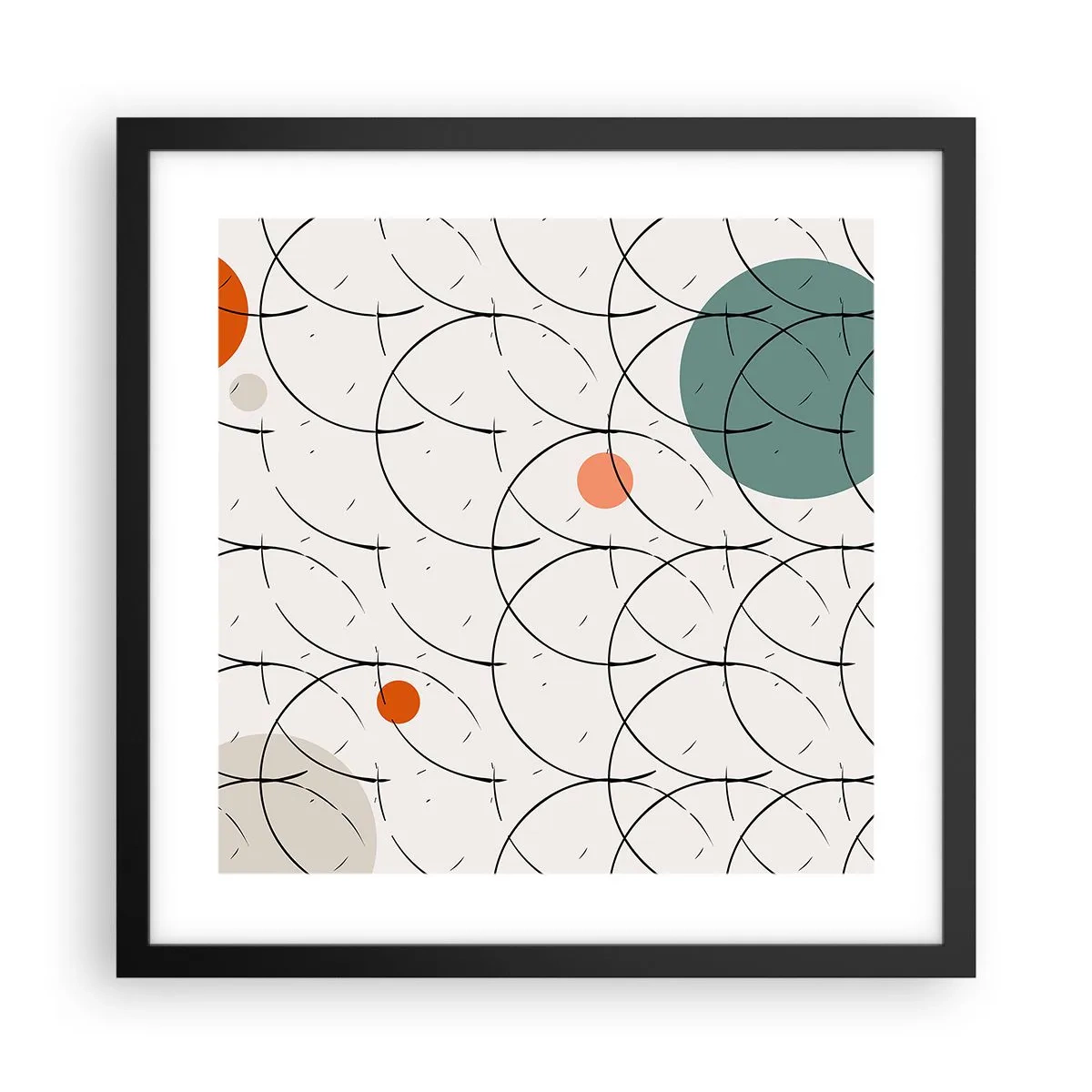 Poster in cornice nera - Nello spirito della pop-art - 40x40 cm