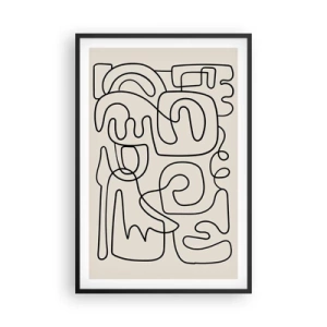 Poster in cornice nera - Segui il percorso - 61x91 cm