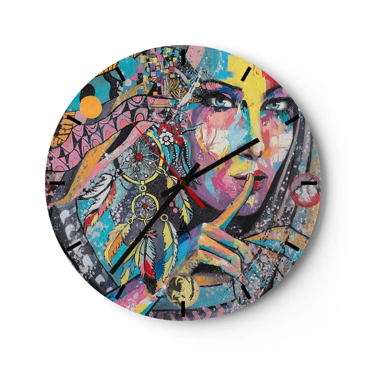 Orologio da parete - Orologio in Vetro - Taci, finché capirai - 40x40 cm