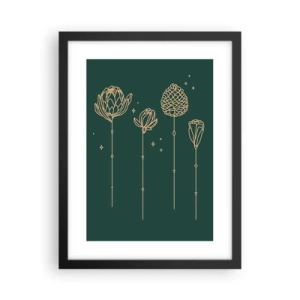 Poster in cornice nera - La famiglia delle erbe - 30x40 cm
