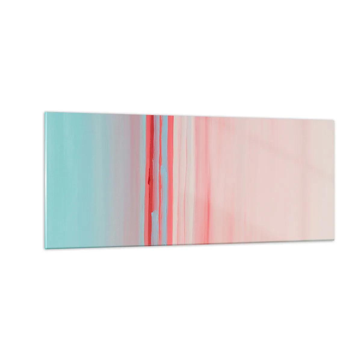 Quadro su vetro - Astrazione all'alba - 100x40 cm