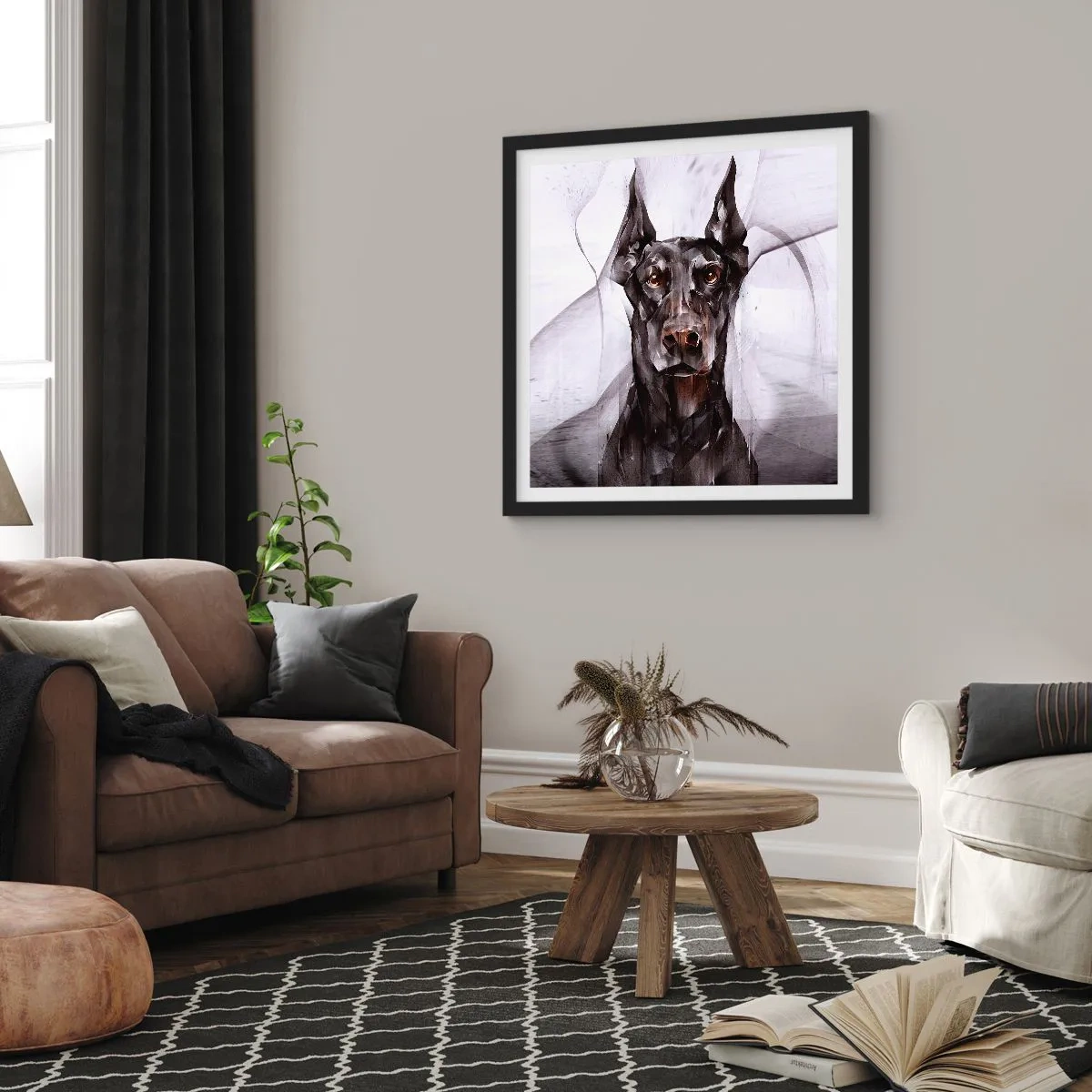 Poster in cornice nera - Nobili natali - 50x50 cm