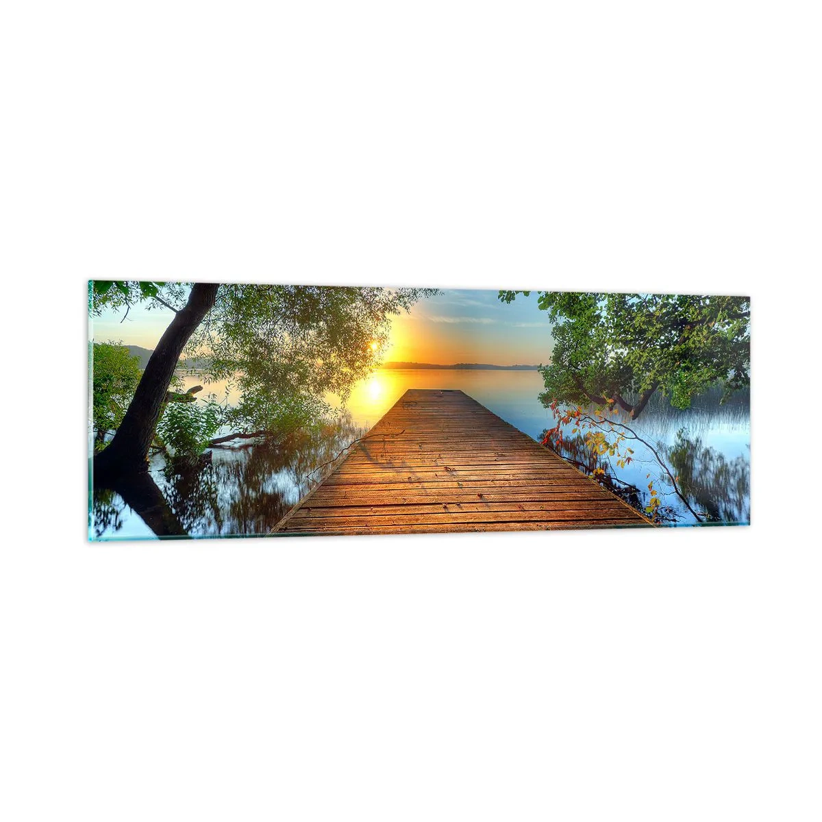 Quadro su vetro - Non avere fretta, siediti - 90x30 cm