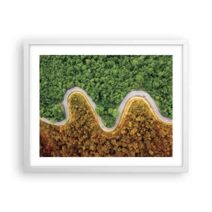 Poster in cornice bianca - Confine e separazione - 50x40 cm