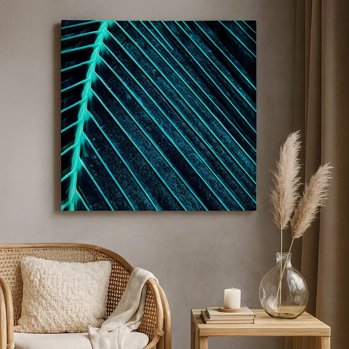 Quadro su tela - Stampe su Tela - La struttura del verde - 30x30 cm