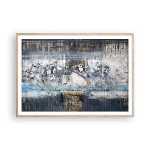 Poster in cornice rovere chiaro - Talvolta è facile, talvolta è difficile - 100x70 cm