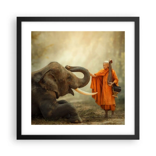 Poster in cornice nera - Incontro nel viaggio - 40x40 cm