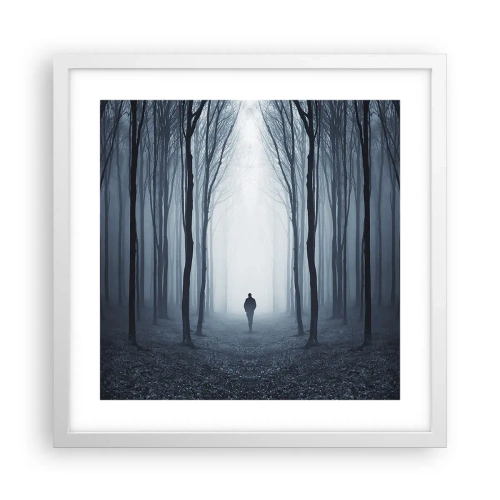 Poster in cornice bianca - E tutto è semplice e chiaro - 40x40 cm