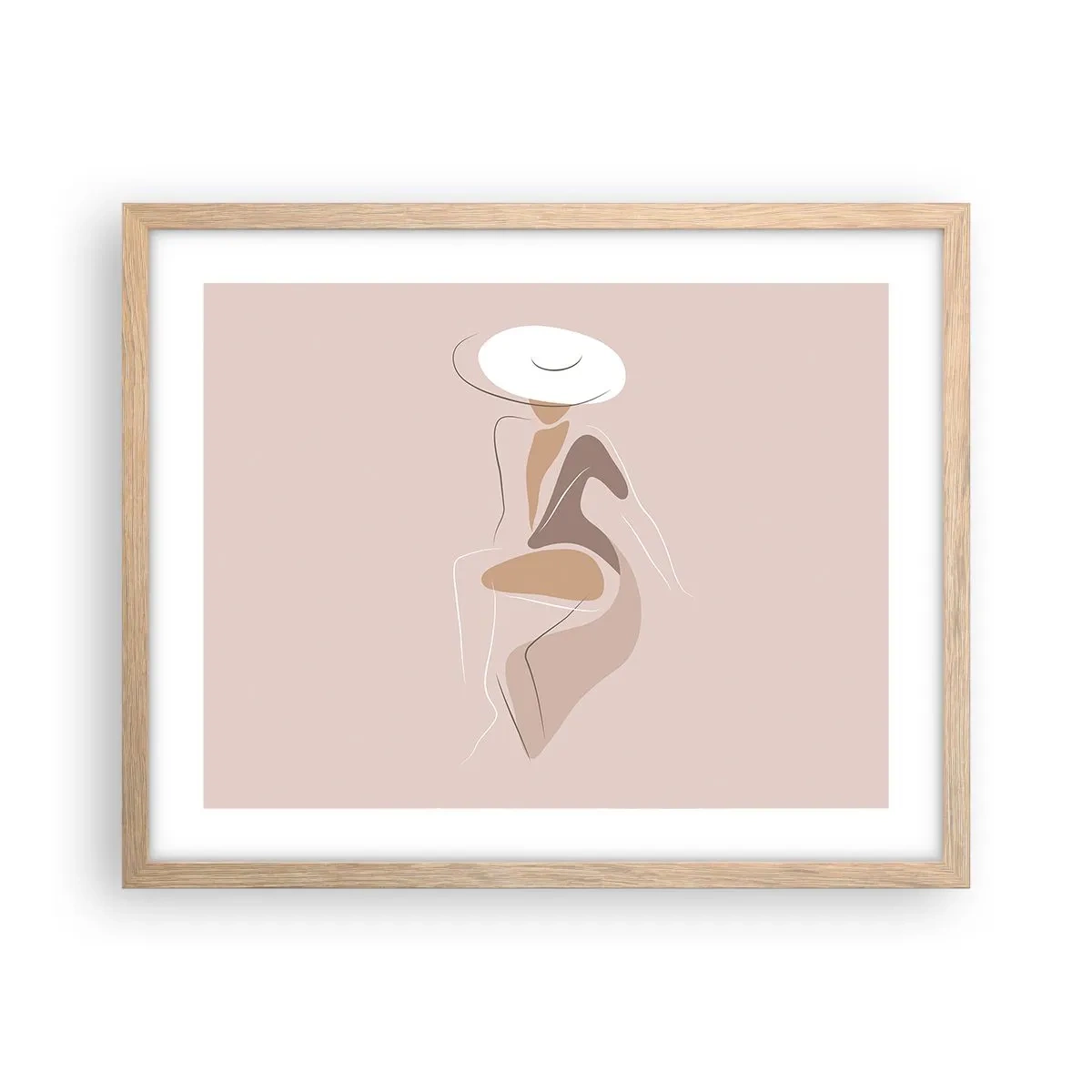 Poster in cornice rovere chiaro - Essere una dama - 50x40 cm