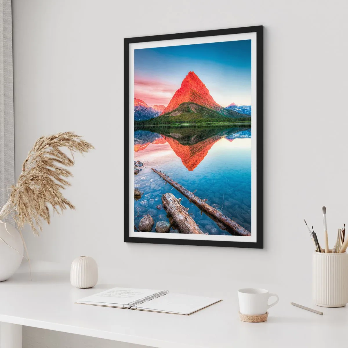 Poster in cornice nera - Caldo e freddo - 70x100 cm