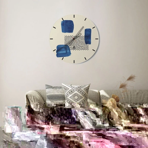 Orologio da parete - Orologio in Vetro - Quartetto astratto - 40x40 cm