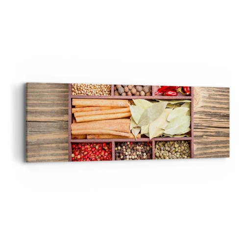 Quadro su tela - Stampe su Tela - Ordine delle forme, bouquet degli aromi - 90x30 cm