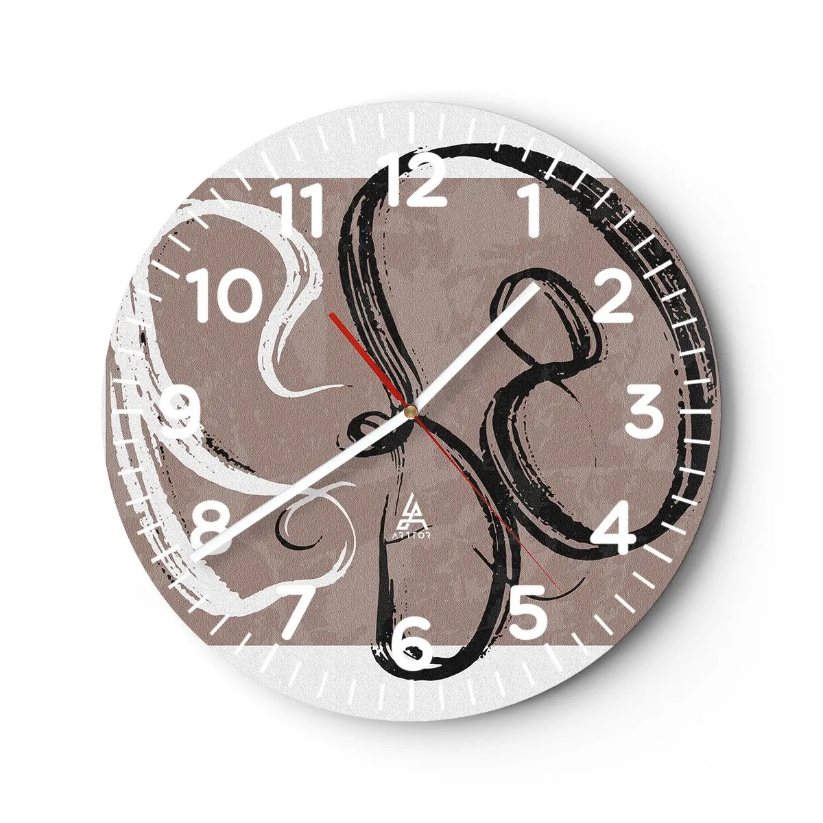 Orologio da parete - Orologio in Vetro - Composizione: alla ricerca della pienezza - 40x40 cm