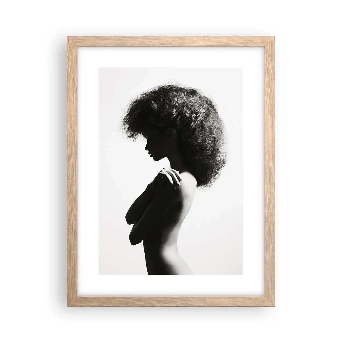 Poster in cornice rovere chiaro - Come un fiore su un gambo snello - 30x40 cm