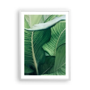 Poster in cornice bianca - Una vita intensamente verde - 50x70 cm